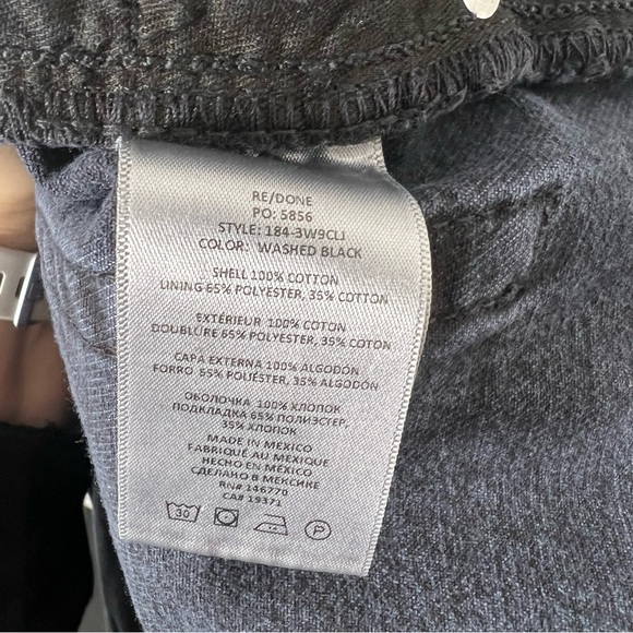 Re/Done Women’s Size 29 Washed Black High Rise Loose Button Fly Jean - Picture 11 of 15